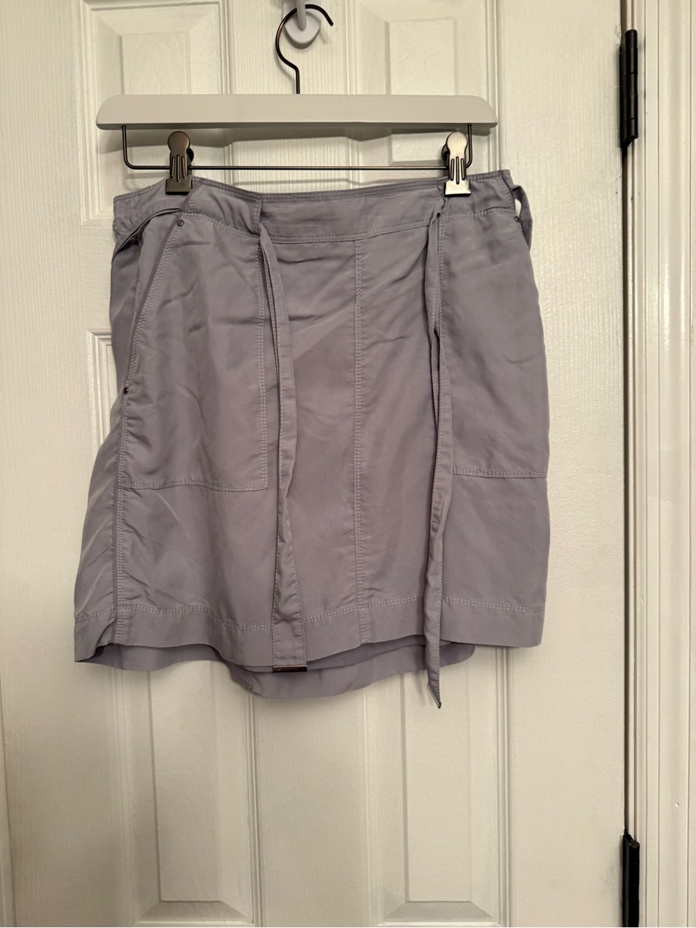 New Gray White House Black Market Utility Mini Skirt 6 $89